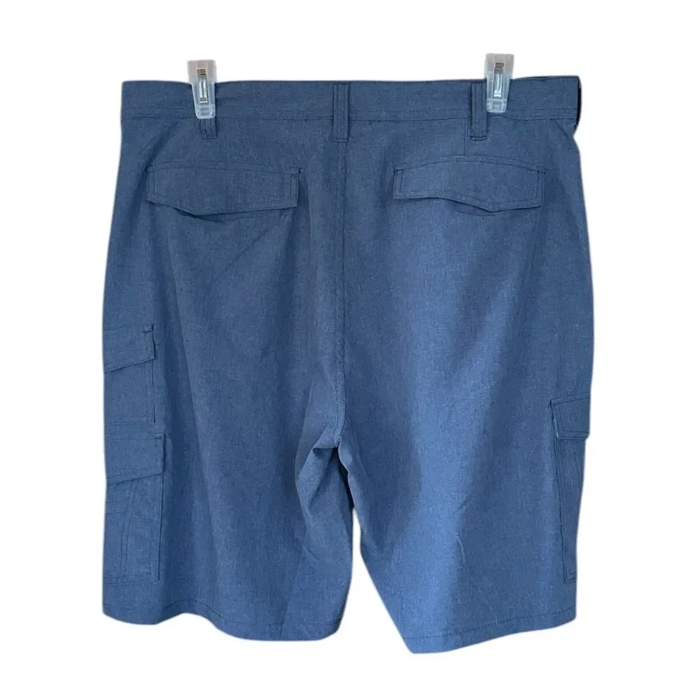 IRON Clothing Co Men's Flex Waistband Stretch Twill Multi Pocket Cargo Short. 40